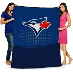 toronto blue jays dot illusion blue quilt blanket best selling