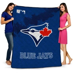 toronto blue jays league patch blue quilt blanket best selling