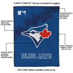 toronto blue jays league patch blue quilt blanket best selling