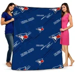toronto blue jays sketch lines blue quilt blanket best selling