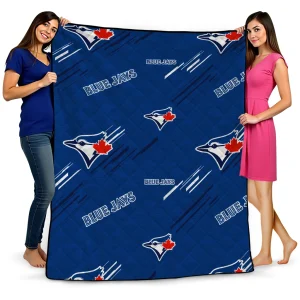 toronto blue jays sketch lines blue quilt blanket best selling