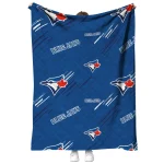 toronto blue jays sketch lines blue quilt blanket best selling