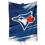 toronto blue jays wild lines blue white quilt blanket best selling
