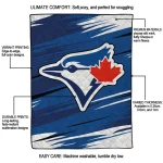 toronto blue jays wild lines blue white quilt blanket best selling