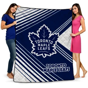toronto maple leafs arrow layers blue quilt blanket best selling