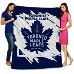 toronto maple leafs block border blue quilt blanket best selling
