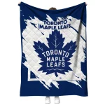 toronto maple leafs block border blue quilt blanket best selling