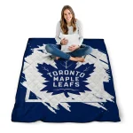 toronto maple leafs block border blue quilt blanket best selling