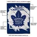 toronto maple leafs block border blue quilt blanket best selling