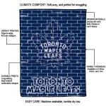 toronto maple leafs brick grid blue quilt blanket best selling