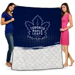 toronto maple leafs dot illusion blue quilt blanket best selling
