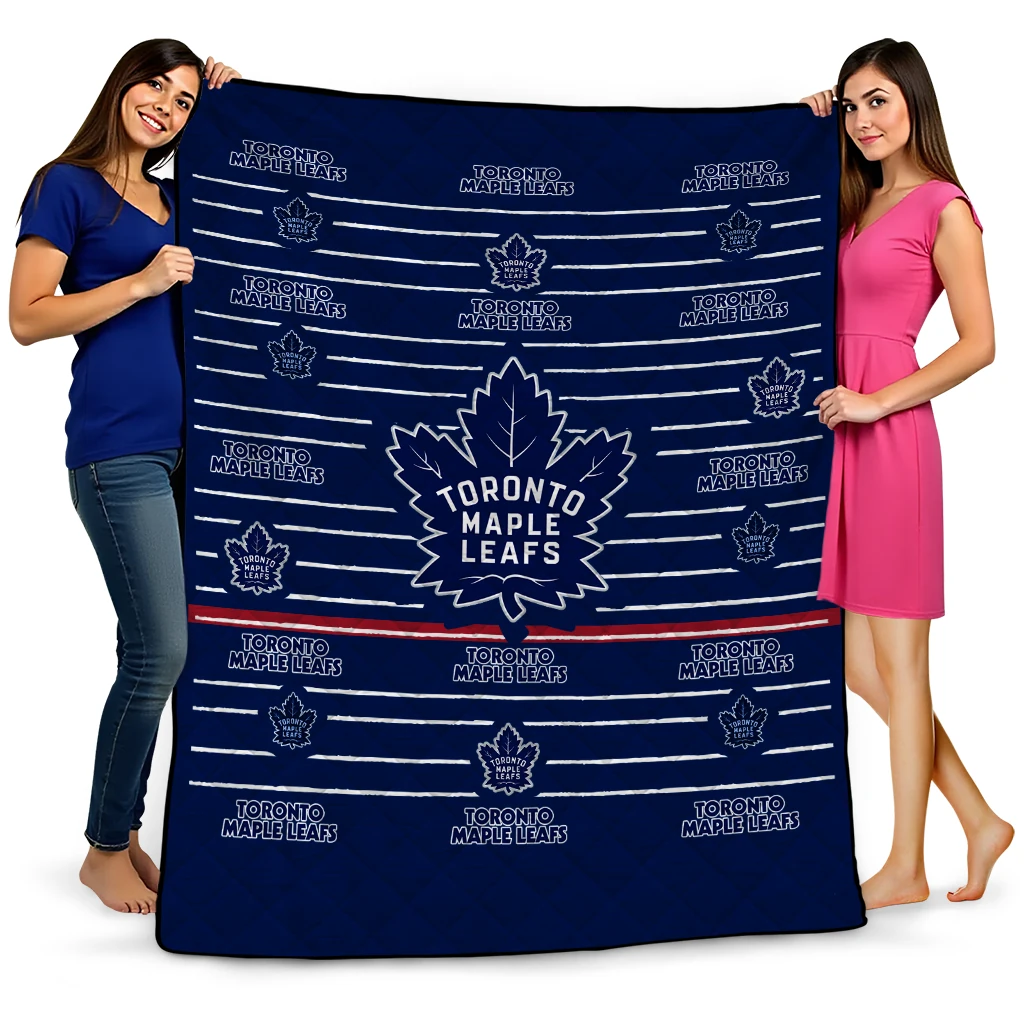 toronto maple leafs handdrawn stripes blue quilt blanket best selling toronto maple leafs handdrawn stripes blue quilt blanket best selling
