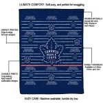 toronto maple leafs handdrawn stripes blue quilt blanket best selling