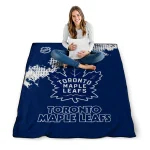 toronto maple leafs nhl shield blue quilt blanket best selling