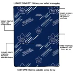 toronto maple leafs sketch lines blue quilt blanket best selling