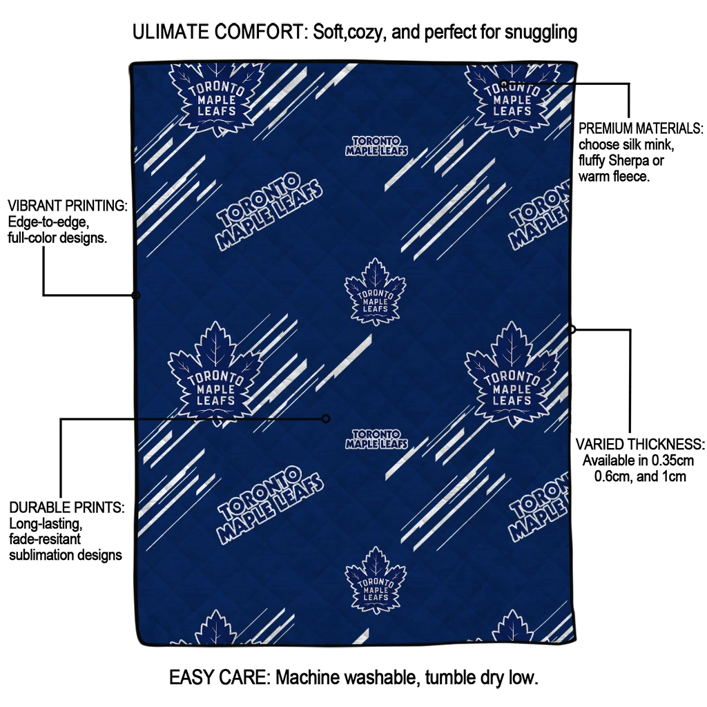 toronto maple leafs sketch lines blue quilt blanket latest model toronto maple leafs sketch lines blue quilt blanket latest model