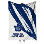 toronto maple leafs stroke art blue white quilt blanket best selling
