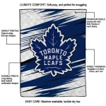 toronto maple leafs wild lines blue white quilt blanket best selling