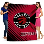 toronto raptors arrow layers red quilt blanket best selling