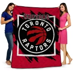 Toronto Raptors Block Border Red Quilt Blanket 1 toronto raptors block border red quilt blanket best selling