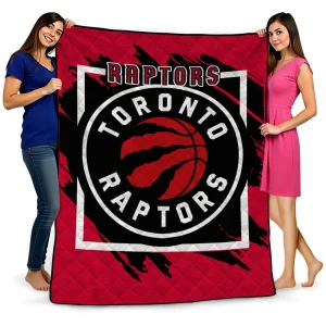 toronto raptors block border red quilt blanket best selling