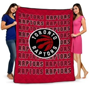 toronto raptors bold red quilt blanket best selling