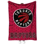 toronto raptors brick grid red quilt blanket best selling