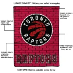 toronto raptors brick grid red quilt blanket best selling