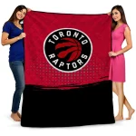toronto raptors dot illusion red quilt blanket best selling