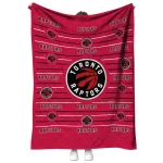 toronto raptors handdrawn stripes red quilt blanket best selling