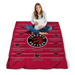 toronto raptors handdrawn stripes red quilt blanket best selling