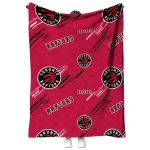 toronto raptors sketch lines red quilt blanket best selling