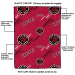 toronto raptors sketch lines red quilt blanket best selling