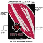 toronto raptors stroke art red white quilt blanket best selling