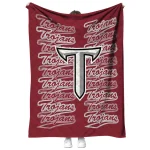 troy trojans bold red quilt blanket best selling