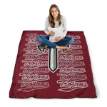 troy trojans bold red quilt blanket best selling