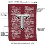 troy trojans bold red quilt blanket best selling