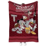 troy trojans disney football red quilt blanket best selling