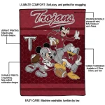 troy trojans disney football red quilt blanket best selling