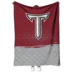 troy trojans dot illusion red quilt blanket best selling