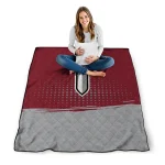troy trojans dot illusion red quilt blanket best selling
