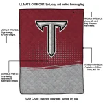 troy trojans dot illusion red quilt blanket best selling