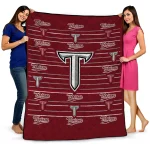 troy trojans handdrawn stripes red quilt blanket best selling