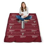 troy trojans handdrawn stripes red quilt blanket best selling