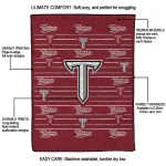 troy trojans handdrawn stripes red quilt blanket best selling