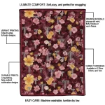 troy trojans hibiscus foliage red quilt blanket best selling