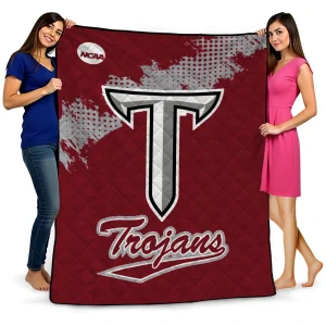 troy trojans paint trail red quilt blanket best selling