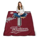troy trojans paint trail red quilt blanket best selling