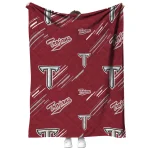 troy trojans sketch lines red quilt blanket best selling