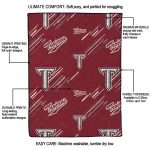 troy trojans sketch lines red quilt blanket best selling